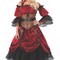 Women's Pirate Costume Swashbucklin Scarlet Dress with Vest Petticoat Belt and Hat